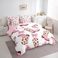 thumbnail image 3 of Manfei Pink Boot Bed in a Bag King size, Western Cactus Bed Set, Cowboy Cowgirl Reversible Bedding King Size, Lightweight Bedroom Decoration, 7pcs, 3 of 6