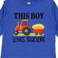 thumbnail image 4 of Inktastic Farming Cute Boy Loves Tractors Boys Long Sleeve Toddler T-Shirt, 4 of 5