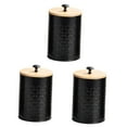 thumbnail image 5 of Esquirla 3 Pieces Coffee Tea Sugar Container Kitchen Canister Set for Tea Candy Flour black, 5 of 8
