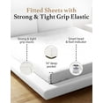 thumbnail image 5 of Good Sleep Bedding Luxury King Size Fitted Sheet Only White Egyptian Cotton 800 TC for All Age Group, 5 of 8