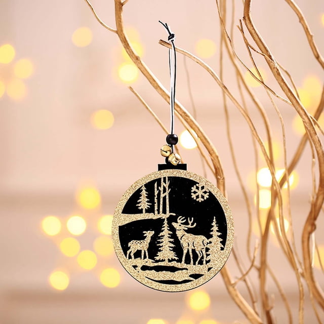 Hot6sl Liquidación de Ahorros de Verano Adornos Navideños Colgantes y Campanas y Estrella de Cinco Puntas para Decorar Árbol de Navidad