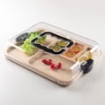 thumbnail image 6 of Shoreew Wooden Bento Box with Lid & Handle Multi-Compartment Lunch Container for Snacks And Entertaining Portable Leak-Proof Charcuterie Board for Meal Prep, 6 of 7