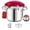 Red, variant on Pressure Cooker Stainless Steel, Small One Hand Locking Olla de Presion | 18/10 Grade Metal, 8 In 1 Security System, Quick Meal Preparation, Easy Wash Dishwasher Friendly, Adjustable Valve Chef Gifts