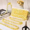 thumbnail image 3 of 12 Yards Yellow Sequin Trim Sequins Beaded Strip Rick Rack Wave Gimp Woven Trim Metallic Glitter Ric Rac Braid Spangle Paillette Fabric Ribbon for Sewing Making Crafts Home Decor Costume Diy, 3 of 9