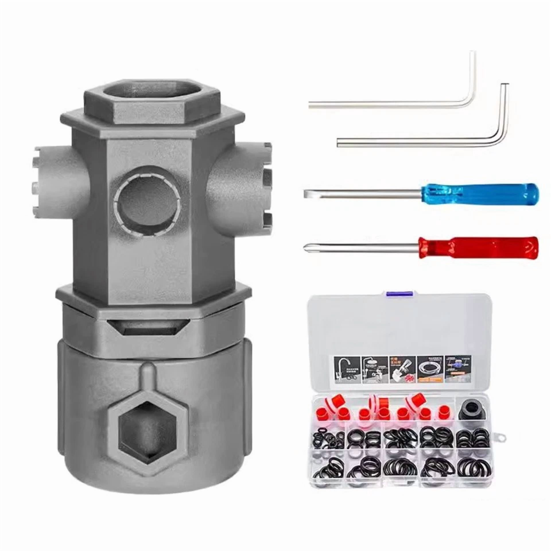 16 In 1 Household Basin Wrench Set With Valve Core Plumbing Installing Repair