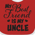 thumbnail image 4 of Inktastic My Best Friend is My Uncle with Hearts Boys or Girls Baby Bib, 4 of 4