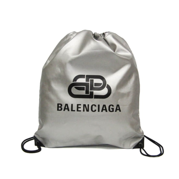 Pre-Owned Balenciaga BB Explorer 593648 Women,Men PVC Backpack Silver (Good)