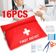 16Pcs 8Kinds First Aid Kit Survival Bag Sticker Family Outdoor Camping Portable