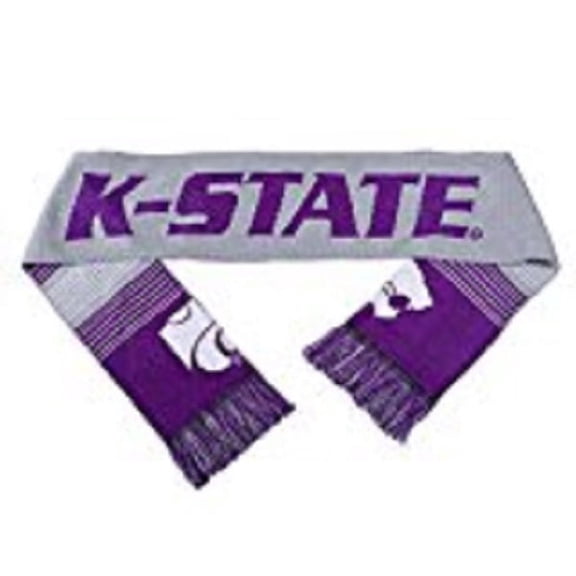 FOCO NCAA Kansas State Wildcats Reversible Split Logo Scarf 66"