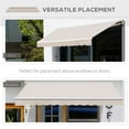 thumbnail image 5 of Patio Shades Outsunny 8' x 7' Patio Retractable Awning, Manual Exterior Sun Shade Deck Window Cover, Beige,Garden Umbrellas, 5 of 9