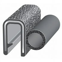 Trim-Lok Trim Seal, 25 ft L,Black, PVC, 5/16 in W 7100B3X1/8A-25