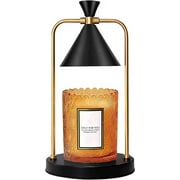 Candle Warmer Lamp, Timed Dimmable, Electric Candle Warmer for Small and Large Scented Candles, Candle Melter for Bedroom, Home Decor Gift for Mom (Black)