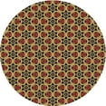 thumbnail image 1 of Ahgly Company Tapis Rond Lavable en Machine Intérieur Transitionnel GoldenRod Or, 3 Pieds Rond, 1 of 7