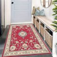 thumbnail image 5 of 1PC Floral Patterned Area Carpet Local Carpet, Lightweight Washable Easy-to-Manage Carpet Mat Festival Gift, Suitable for Living Room, Bedroom, Dining Room, Office, Balcony, Room Accessones, 5 of 8