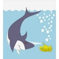 thumbnail image 3 of Ambesonne Yellow Submarine Duvet Cover Sets, Shark Bubbles, 2-King, Blue Grey Yellow, 3 of 7