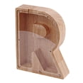 thumbnail image 1 of Hucha de madera con forma de letra, juguete del alfabeto para niñas. R, 1 of 9