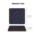 thumbnail image 5 of Xecao Navy Dark Blue for MDF Cork Coaster 4 Pcs,Drink Coasters,Suit for House Warming Gifts New Home ,Coffee Table Decor-Square, 5 of 7