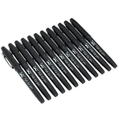 Mr. Pen- Pens, Felt Tip Pens, Black Pens For Bibles, 12 Pack