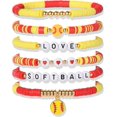 thumbnail image 1 of YanonmyfdWorld Soccer Game-day Cup Bracelet Stack Set 7pcs Softball/Baseball/Basketball/Soccer/Volleyball/Tennis/Football Stretch Sports Fans Jewelry Sports Beaded Bracelets with Charms,Q-Softball, 1 of 19