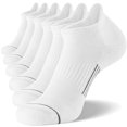 thumbnail image 1 of Calcetines para correr FITRELL para hombre, corte bajo, 6 unidades, blanco+gris, 1 of 9