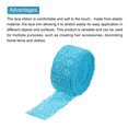 thumbnail image 4 of Unique Bargains Lace Trim 10 Yards 1.6 Inch Flower Elastic Lace Ribbons for Package Decoration Wedding Headbands Sea Blue, 4 of 5