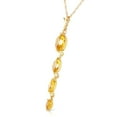 thumbnail image 2 of Galaxy Gold GG 14K Yellow Gold Citrine Pendant Necklace - November Birthstone - Warmth & Prosperity - 16" to 24" - Fine Jewelry for Women, 2 of 3