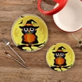 thumbnail image 2 of SKYSONIC Owl Witch Pumpkin Pot Holders Trivets, 2 Pcs Heat Resistant Trivets,Happy Halloween Moon Cotton Thread Weave Mats for Hot Pads Pans Pot Bowl Teapot for Kitchen Decor, 2 of 7
