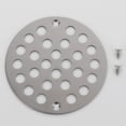 thumbnail image 3 of Filtro de suelo de repuesto para tapa de desagüe de ducha atornillable de 4 pulgadas, acero inoxidable cepillado, placa de cubierta de desagüe de suelo de acero inoxidable, 3 of 4