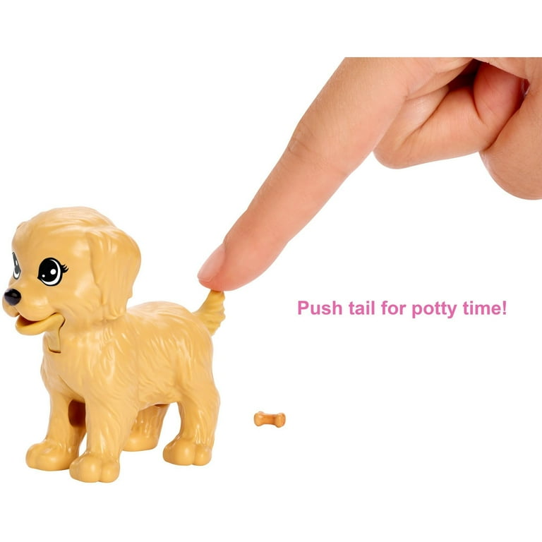 Barbie Doggy Daycare Doll Set with Blonde Hair, Cute Pets Toys,