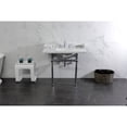 thumbnail image 3 of Kingston Brass LMS3630MBSQ1 Pemberton 36" Carrara Marble Console Sink with Brass Legs (8-Inch, 3-Hole), Carrara Marble White/Polished Chrome, 3 of 8