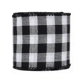 thumbnail image 1 of 63mm Christmas Ribbon Wired Classic Plaid Thicker DIY Anti-fade Gift Packing Imitation Flax Large Bowknot Making Xmas Tree Ribbon, 1 of 5