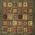 thumbnail image 1 of Ahgly Company Indoor Square Oriental Brown Modern Area Rugs, 7' Square, 1 of 4