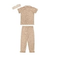 thumbnail image 3 of Nicole Miller Girls Pointelle Knit Button Front Shirt and Pant Pajama Set with Spa Headband, 3-Piece, Sizes 4-12, 3 of 5