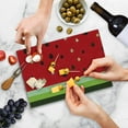thumbnail image 5 of Nature Cutting Board, Macro Watermelon Pattern Fresh Ripe Organic Fruit Illustration, Decorative Tempered Glass Cutting and Serving Board, Small Size, Red Green Black, by Ambesonne, 5 of 5