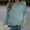 Light Blue, variant on Womens Plus Size Tops 2023 Fashion Casual Long Sleeve Round Neck Solid Ladies Sweatshirt Tops Blouse on Clearance