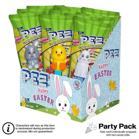PEZ Easter Party Pack, 12 Pack - Each Individually Wrapped, 6.96 oz.