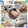 thumbnail image 4 of Pioneer Flower Rectangle Tablecloth 60"x84",Waterproof Polyester Rectangle Table Cloth, Wipeable Spillproof Polyester Tablecloth for Dining, Camping, Indoor and Outdoor, 4 of 5