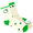 Hello Kitty/White, variant on Hello Kitty Women's St. Patrick's Day Mid-Crew Socks, 2-Pack, Size 4-10
