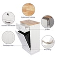 thumbnail image 5 of Tolead Single Tilt Out Trash Cabinet with Hideaway Drawer, Coffee, 10 Gallon, White, 5 of 6