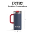 thumbnail image 5 of RTIC 16 oz Ceramic Lined Insulated Road Trip Travel Mug, Leak-Resistant Lid, Patriot, 5 of 9