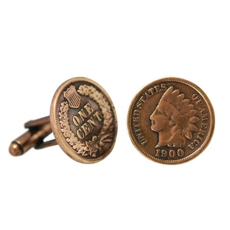American Coin Treasures Copper Indian Head Coin Cuff Links