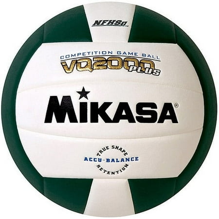 Mikasa VQ2000 Plus NFHS Competition Indoor Volleyball, Green/White