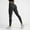 Black, variant on Women's Solid Color Seamless High Waist Yoga Pants Peach Butt Lifting Leggings Elastic Waistband Stretch Workout Pants for Running Full-Length Trousers