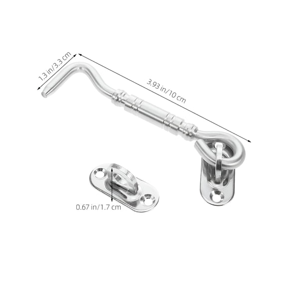 TALENO Door Hook Lock Silver Stainless Steel Latch Hook For Reliability 1Set