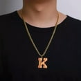 thumbnail image 4 of Baseball Initial A-Z Letter Pendant Necklace Cuban Chain Stainless Steel Jewelry, 4 of 7