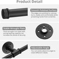 thumbnail image 6 of Tanice Stair Handrail Handrails for Stairs Industrial Pipe Clothes Rail Outdoor Indoor Industrial Pipe Stair Banister for Elder and Child, 6 of 7