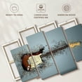 thumbnail image 6 of Elephant Stock Fading Stratocaster Guitar Wall Art - Horizontal Multi Panel Canvas - Living Room Wall Decor - Music Multi Panel - Blue And Brown Decor - 52" x 32", 6 of 8