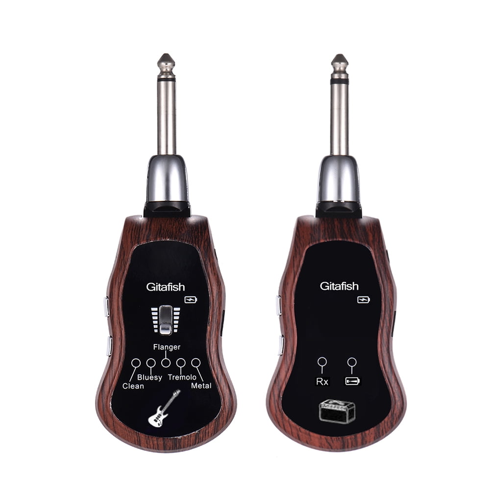 Portable UHF Guitar Wireless System Transmitter + Receiver 10 Channels