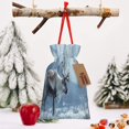 thumbnail image 6 of Fuzoiu Winter Reindeer In Snowy Mountains Print Christmas Gift Bag,Burlap Gift Bag with Drawstring Closure & Hang Tag,Perfect for Holidays, Birthdays, and Special Occasions-Small, 6 of 7