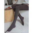thumbnail image 4 of Medias forradas de forro polar para mujer, Leggings gruesos, transparentes, ajustados, de cintura alta, Top de Control, pantimedias de invierno, nuevo, 4 of 5